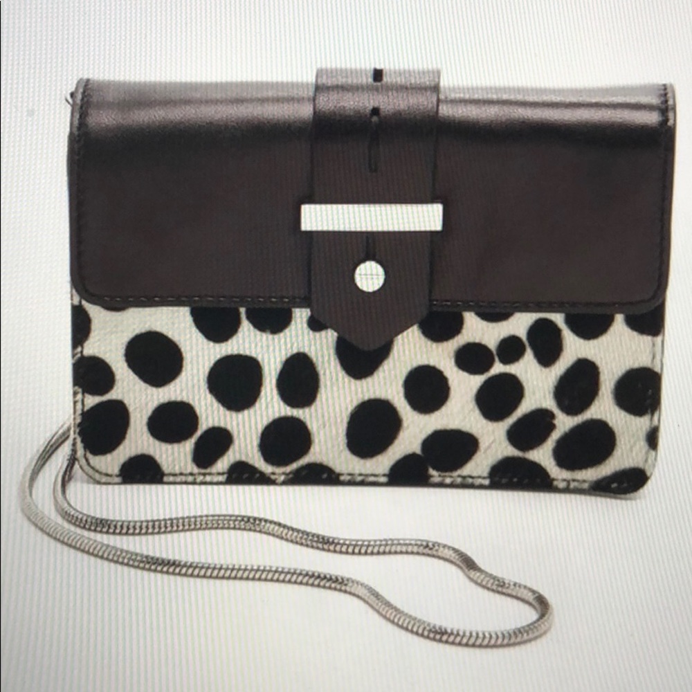 MILLY Dalmatian Black & White Calf Hair Bag